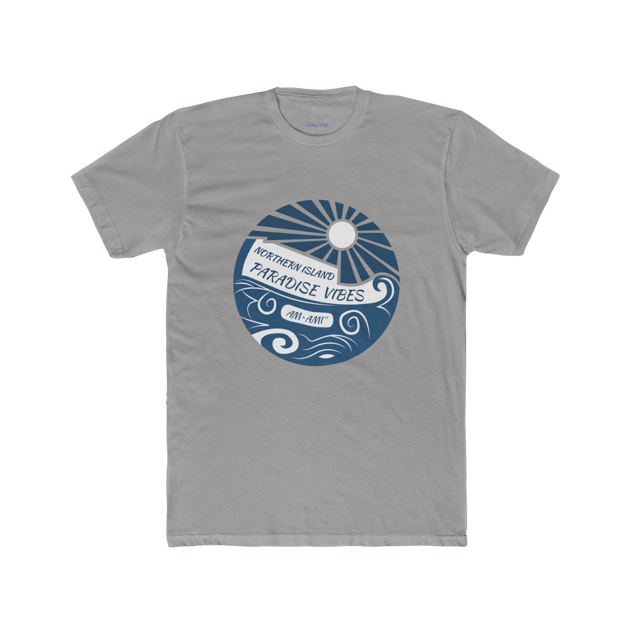 Paradise Vibes Island Tee — 'Kamami' Surf Graphic Crew Shirt