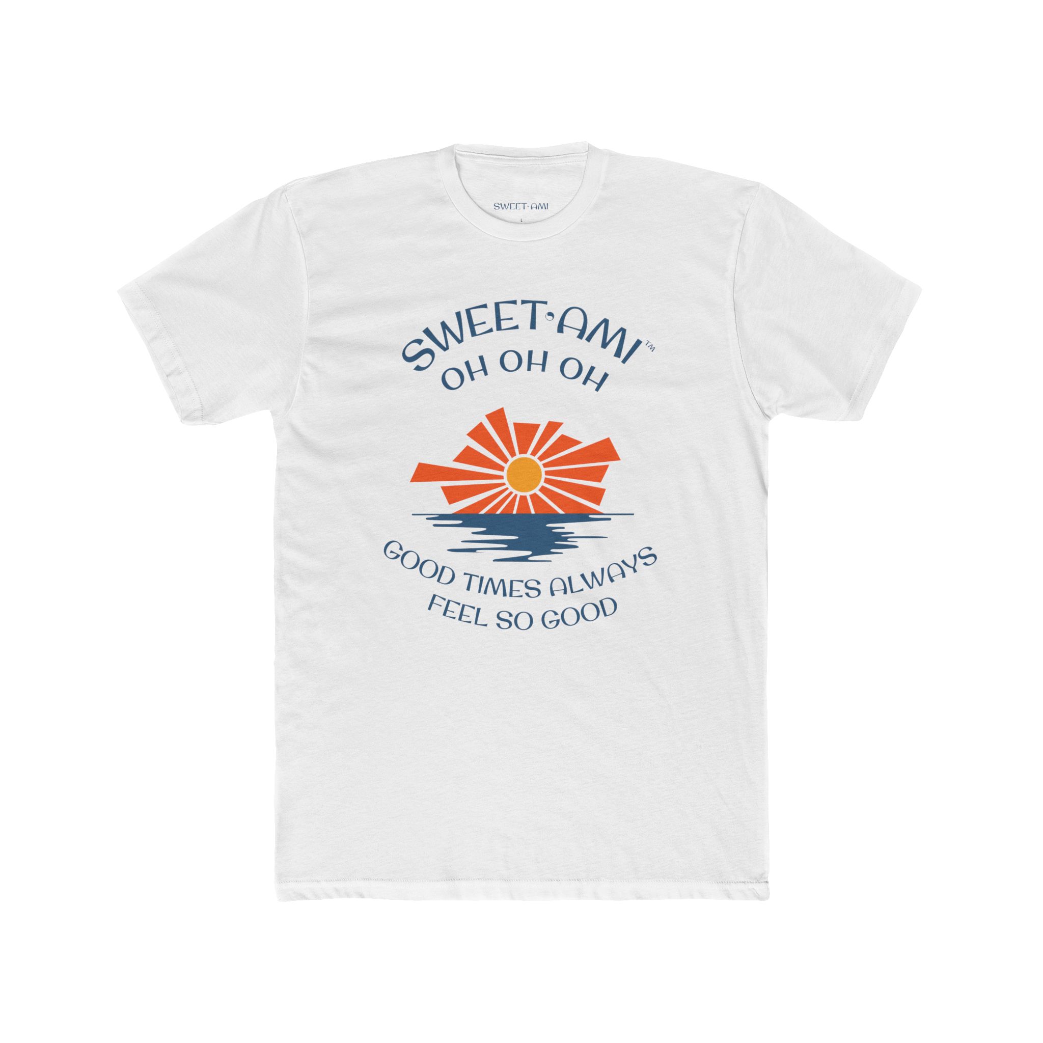 SWEET AMI Good Times Sunset Cotton Crew Tee