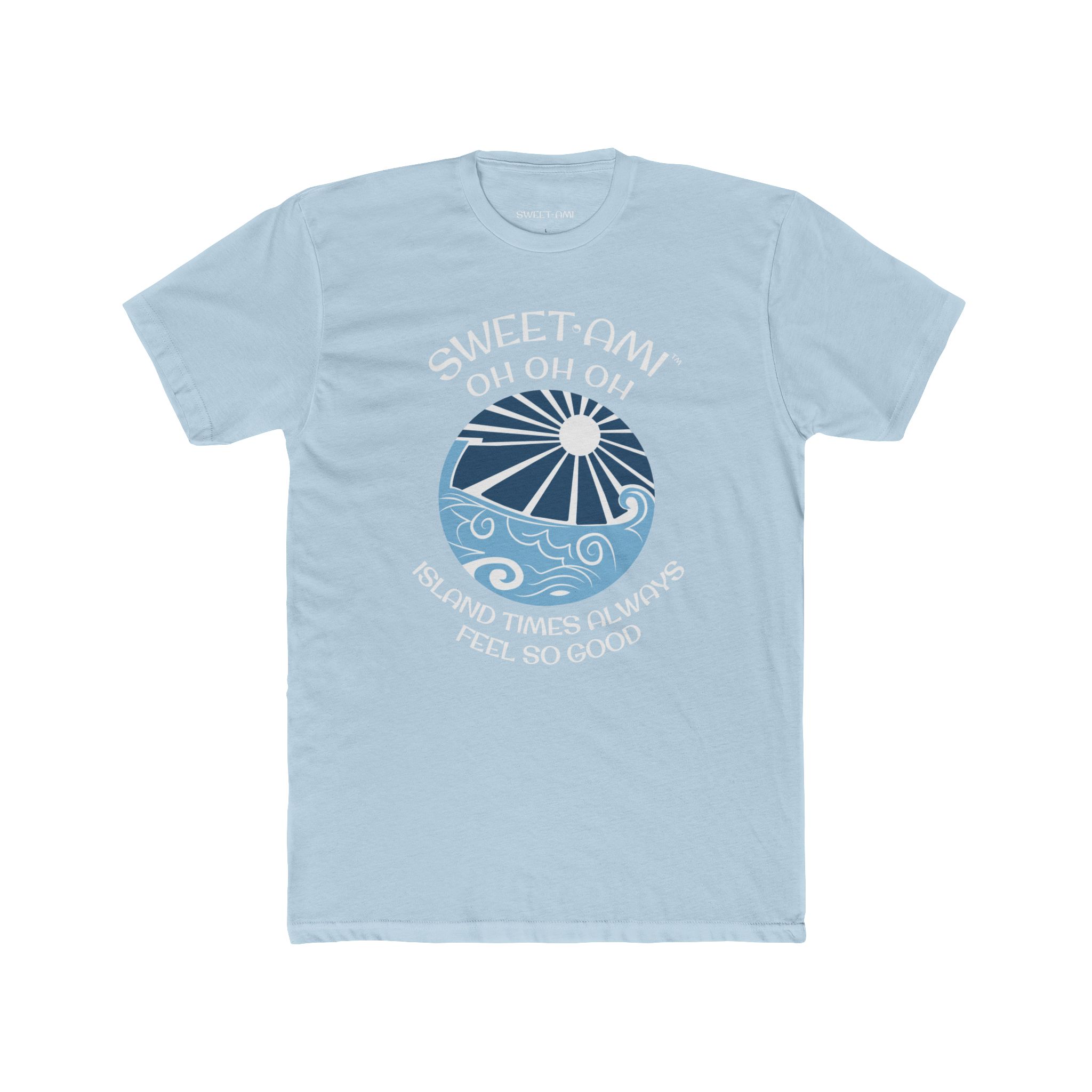 SWEET AMI Island Times Beach Ball Cotton Crew Tee - Image 1