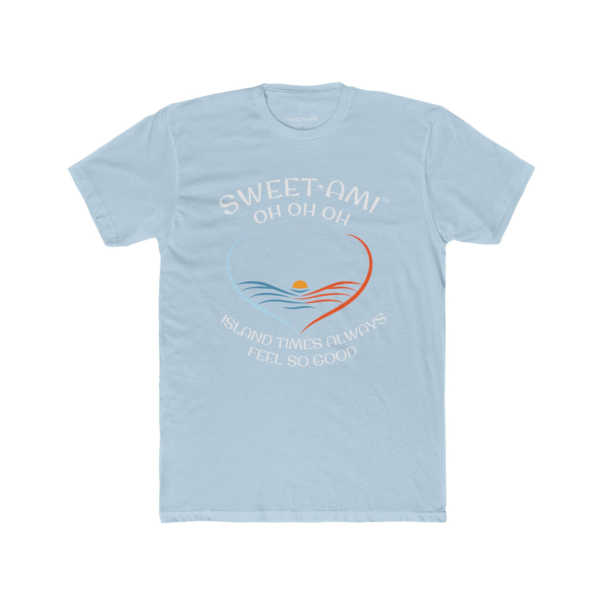 SWEET AMI Island Times Heart Cotton Crew Tee - Image 1