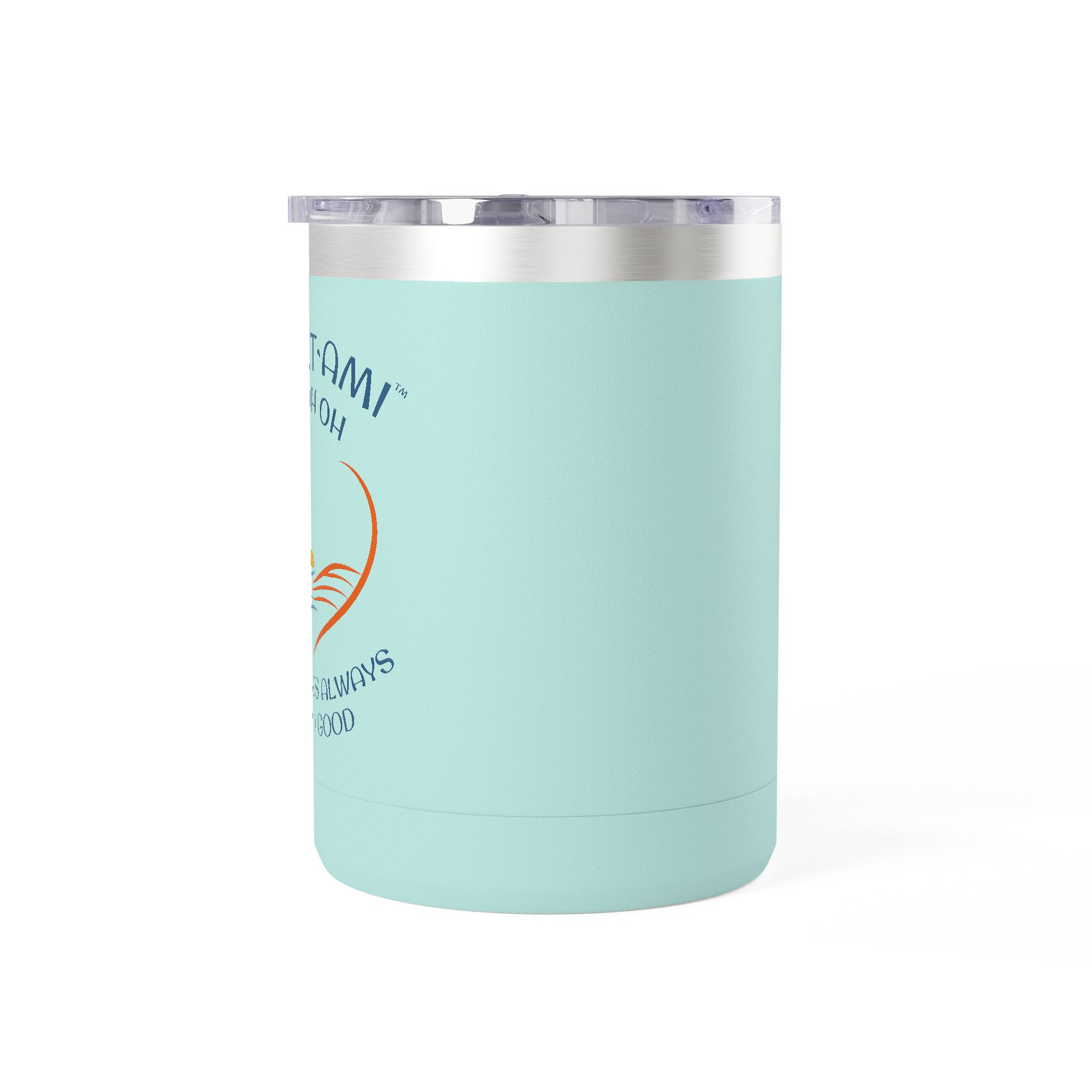 SWEET AMI Island Times Heart Coffee Mug Tumbler, 15oz - Image 1