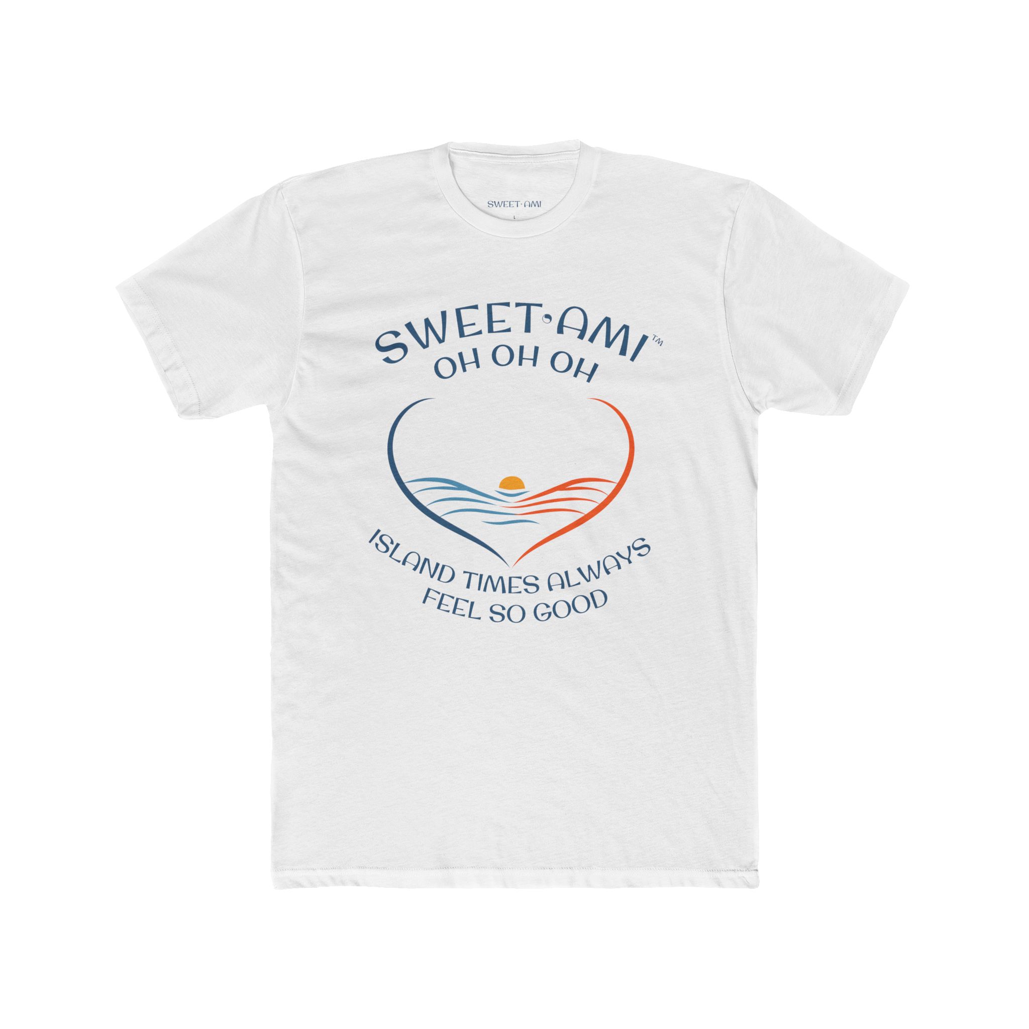 SWEET AMI Island Times Heart Cotton Crew Tee - Image 1