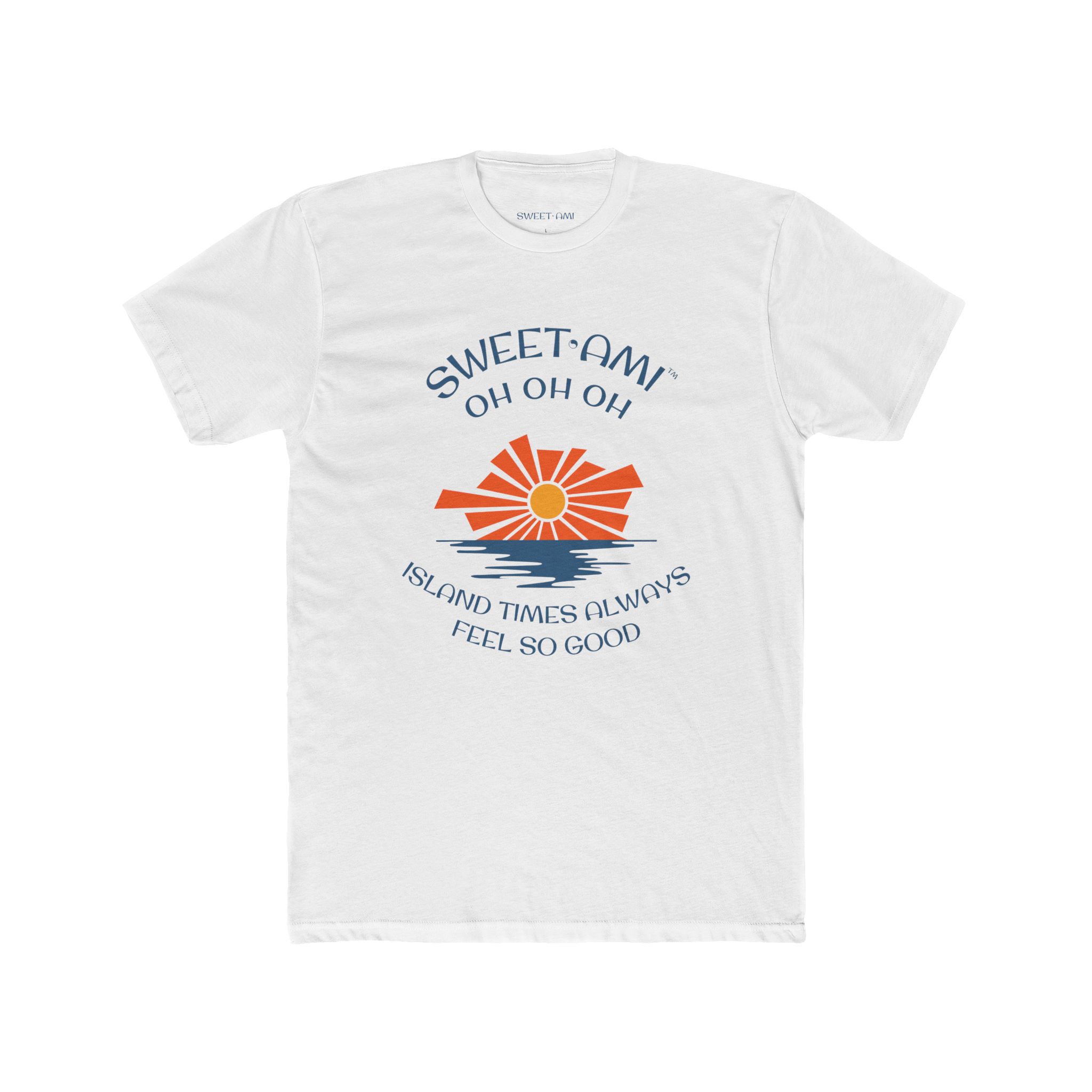 SWEET AMI Island Times Sunset Cotton Crew Tee
