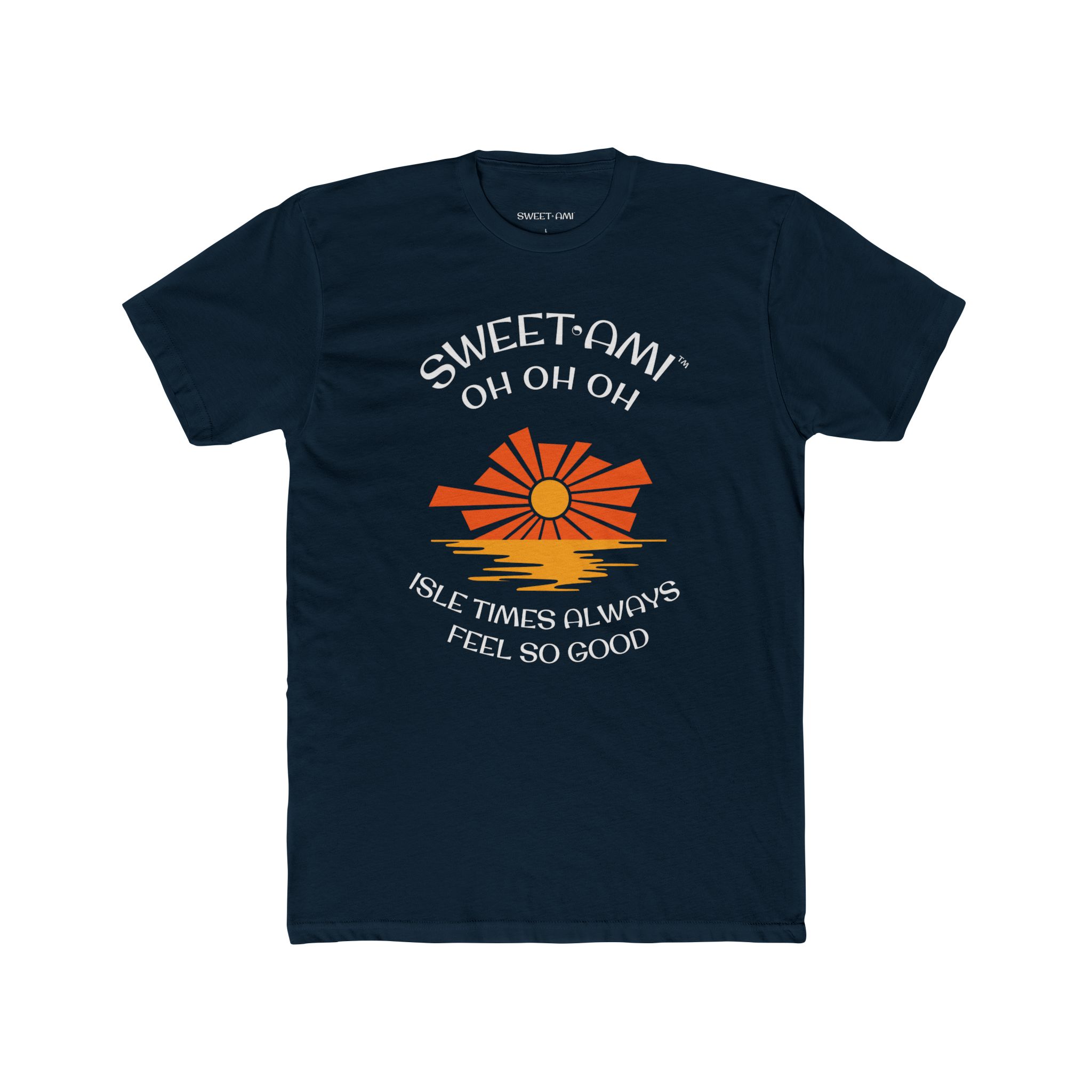 SWEET AMI Isle Times Sunset Cotton Crew Tee