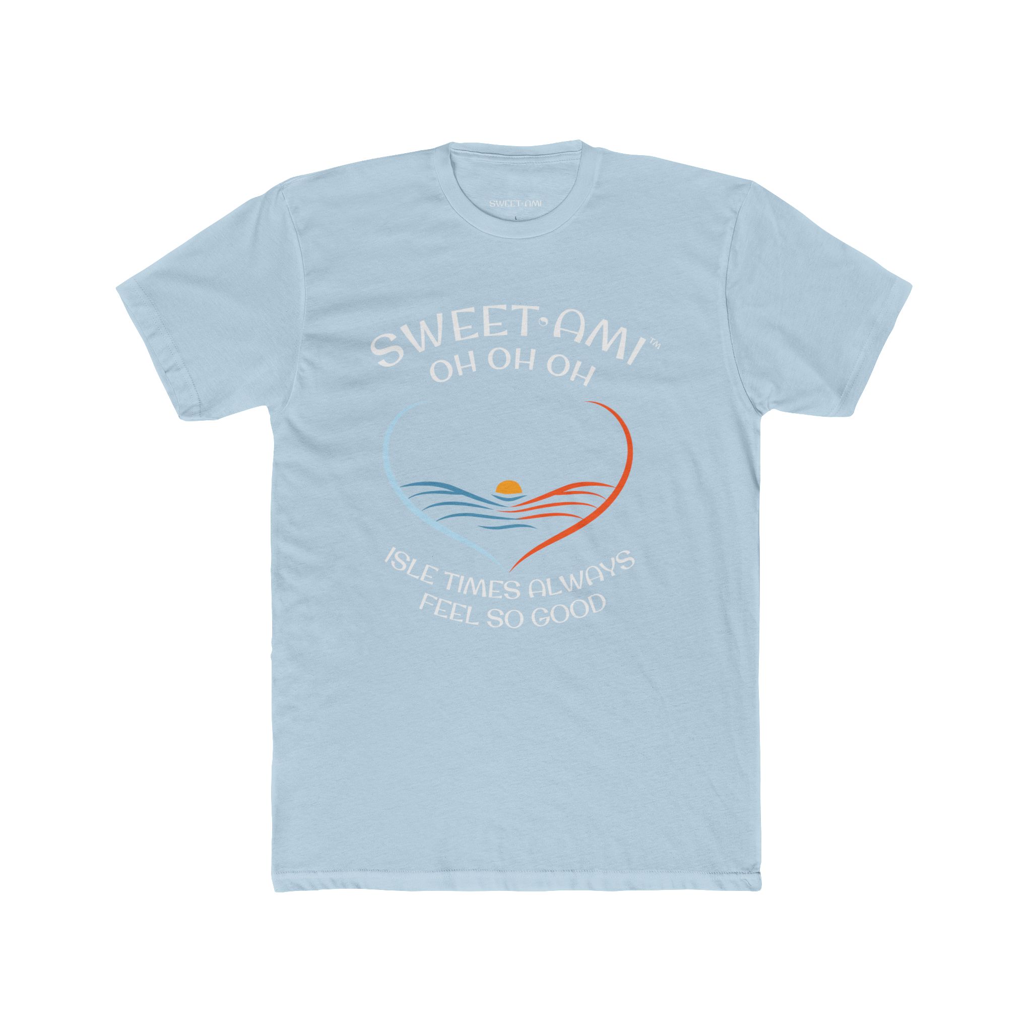 SWEET AMI Isle Times Heart Cotton Crew Tee - Image 1