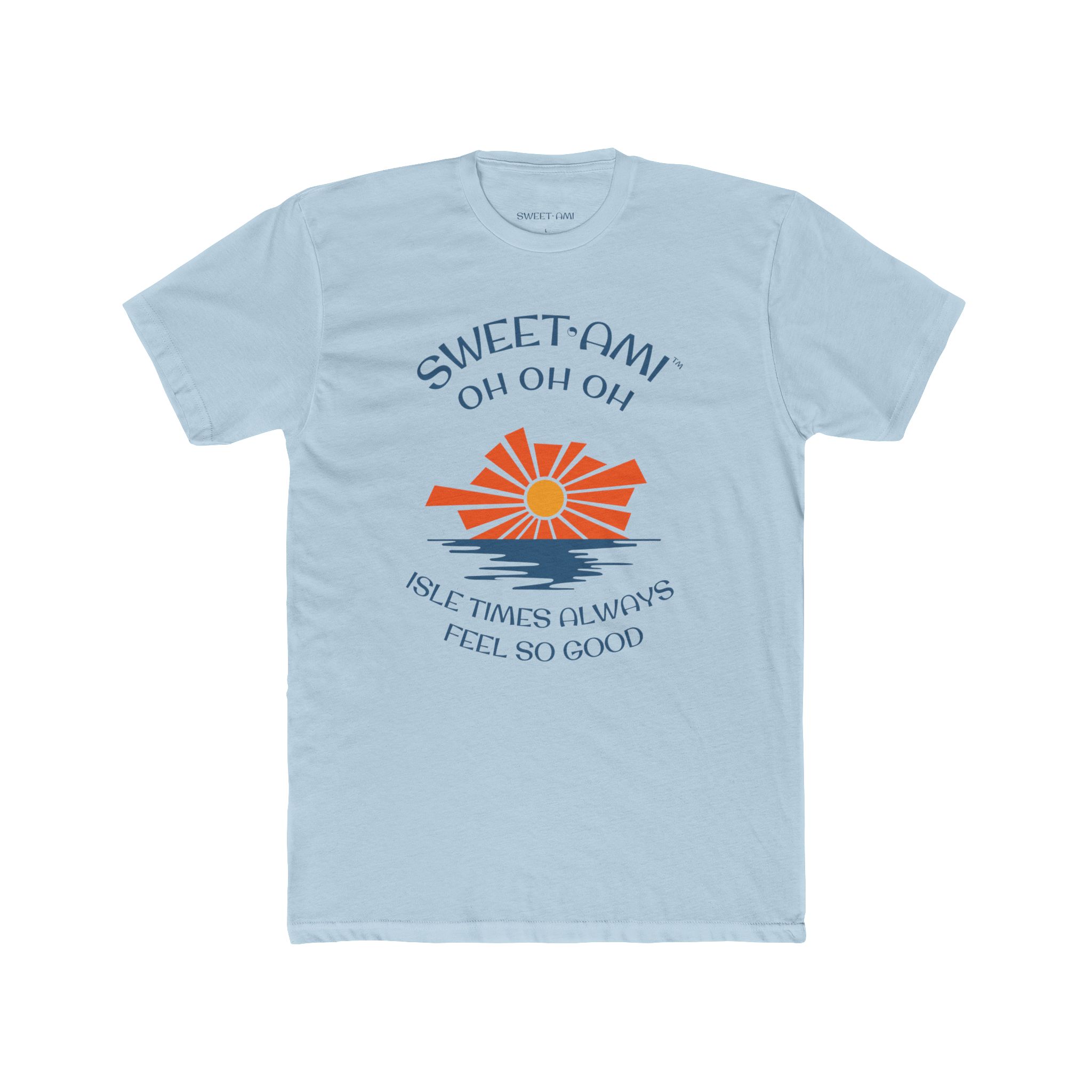 SWEET AMI Isle Times Sunset Cotton Crew Tee - Image 1