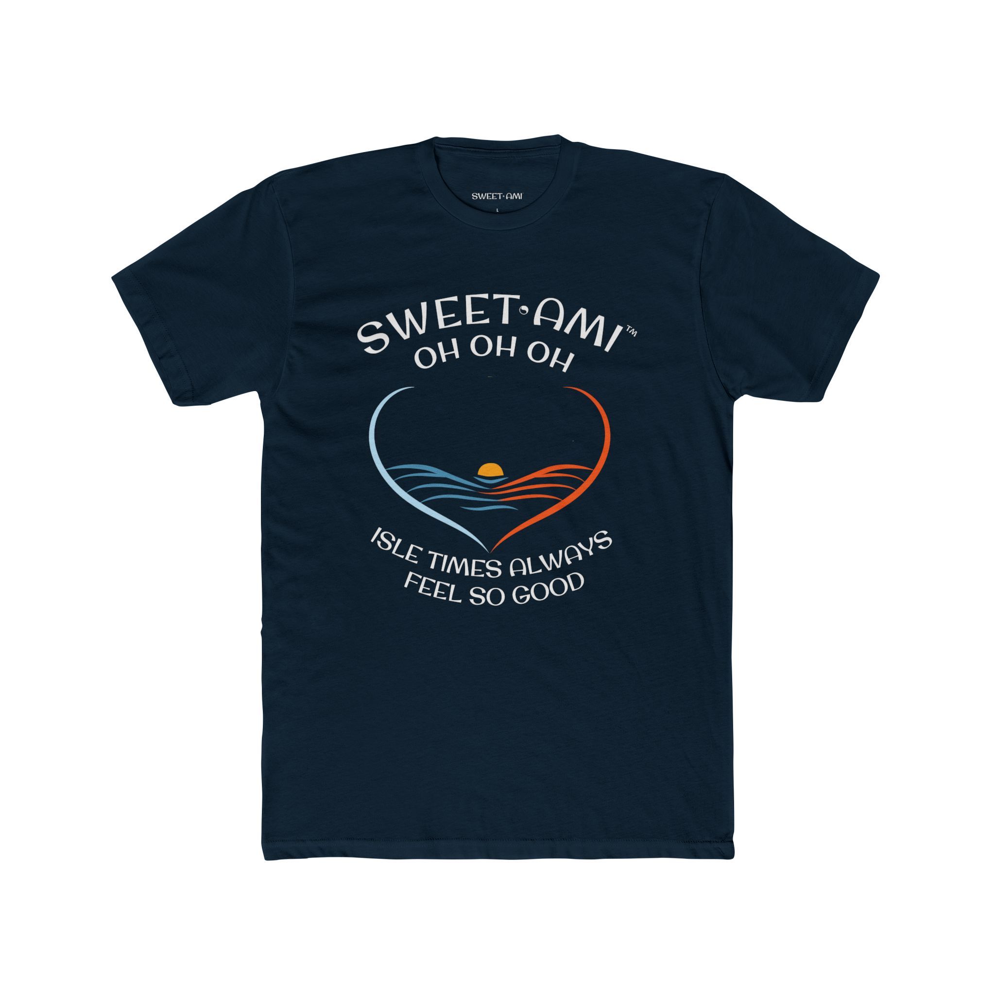 SWEET AMI Isle Times Heart Cotton Crew Tee - Image 1