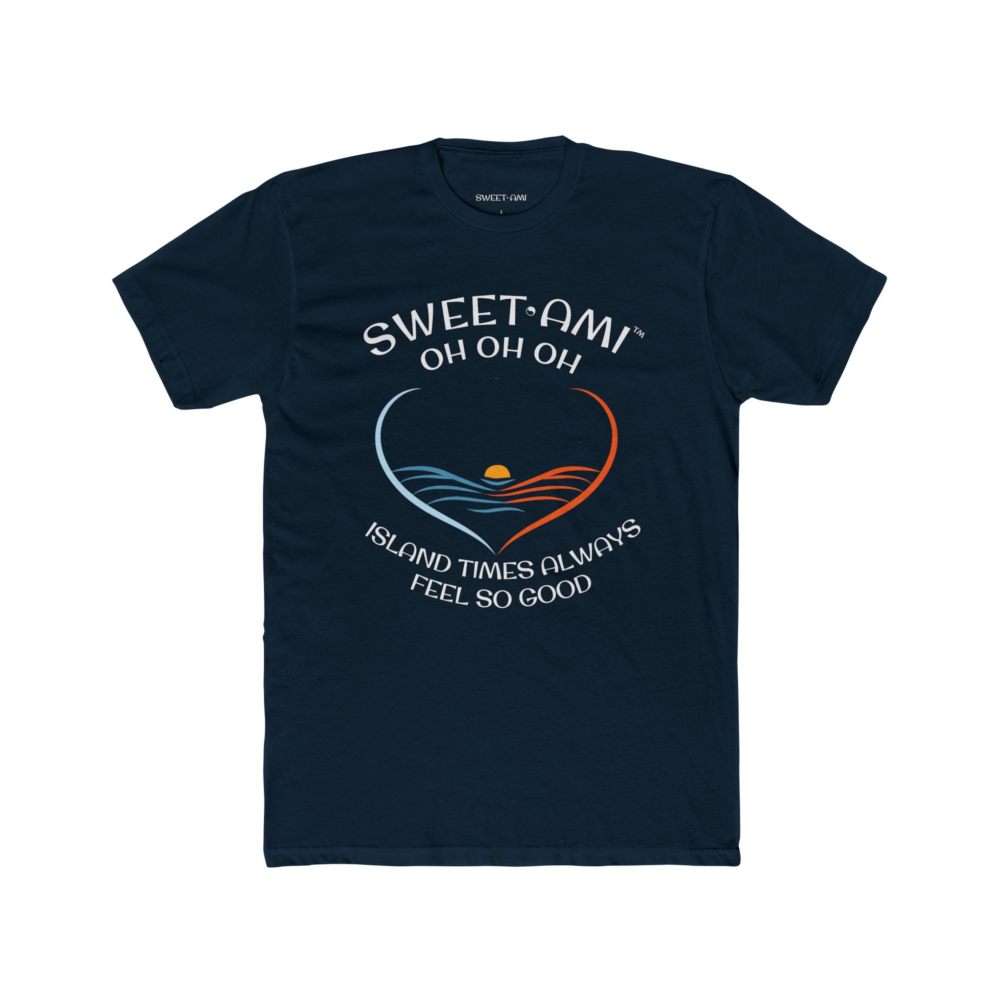 SWEET AMI Island Times Heart Cotton Crew Tee - Image 1