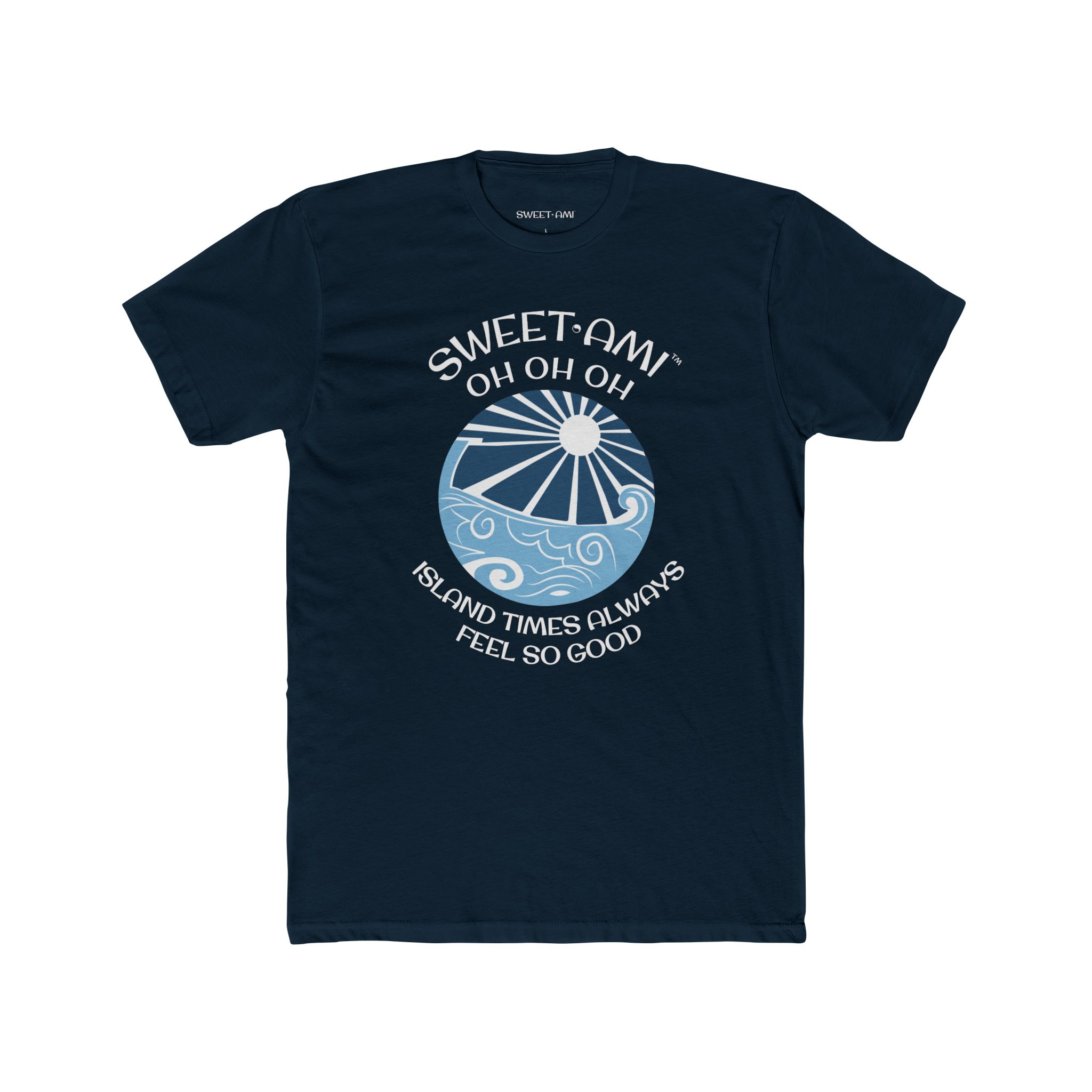 SWEET AMI Island Times Beach Ball Cotton Crew Tee - Image 1